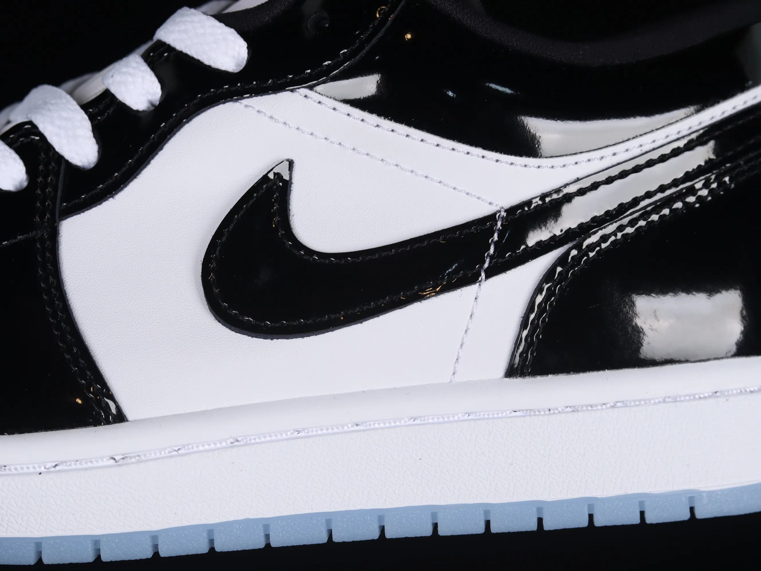 All categories Air Jordan Jordan series basketball shoes Air Jordan 1 Low G version pure original Air Jordan 1 Low "Concord" AJ1 Joe 1 Concord black and white patent leather low-top basketball shoes DV1309-100